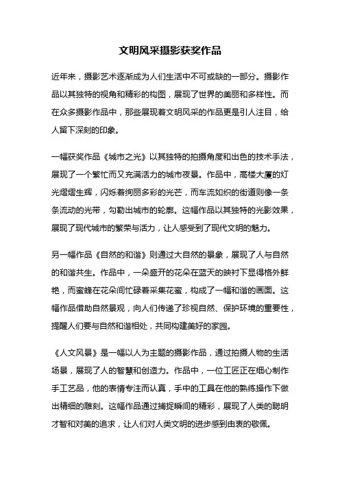 文明风采摄影获奖作品