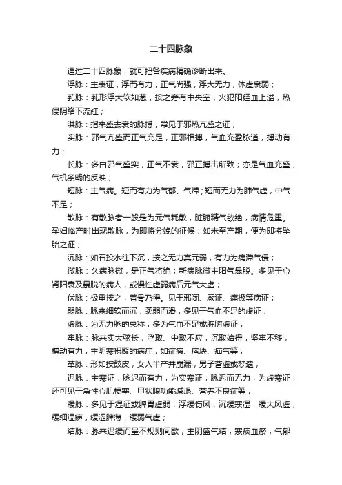 二十四脉象