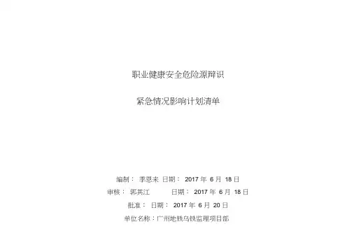 职业健康安全危险源辨识、风险评价表(总表)