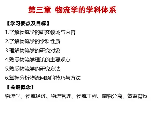 第三章 物流学的学科体系