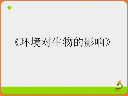 《环境对生物的影响》课件(鲁科版(五四制))