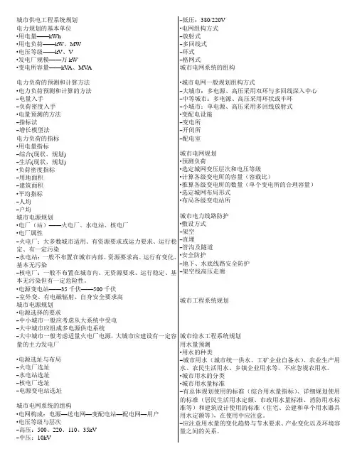 城市工程系统规划 同济大学考研必备