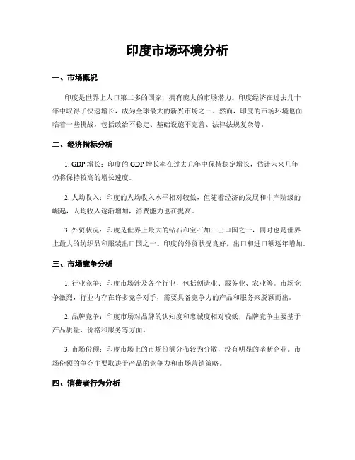 印度市场环境分析