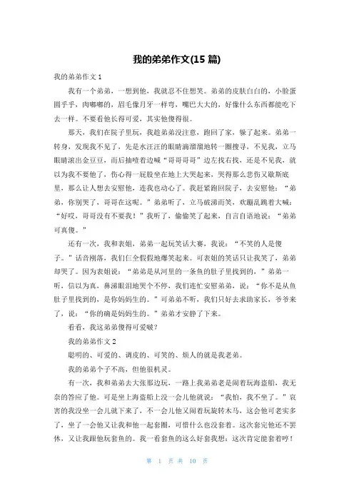我的弟弟作文(15篇)