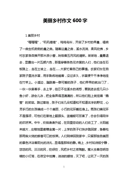 美丽乡村作文600字