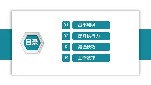 绿色简约商务风入职培训PPT模板