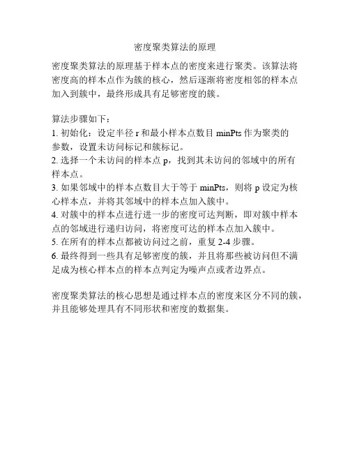 密度聚类算法的原理