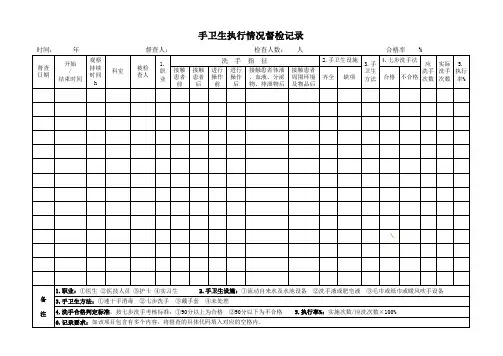 11.手卫生执行情况督查记录