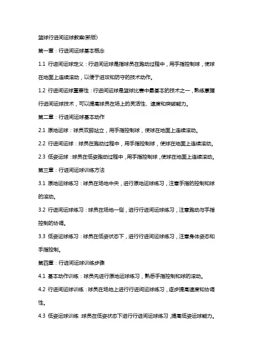 篮球行进间运球教案2
