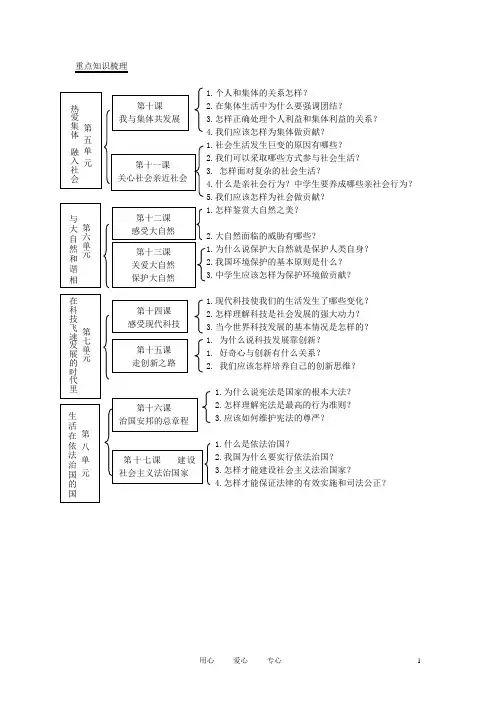 鲁教版八年级政治下册_总复习知识梳理_鲁教版