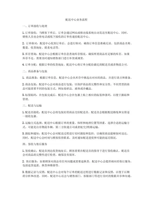 配送中心业务流程
