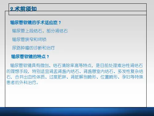 PPT医学课件输尿管软镜下钬激光碎石的手术配合讲义