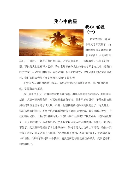 我心中的星(共10篇)