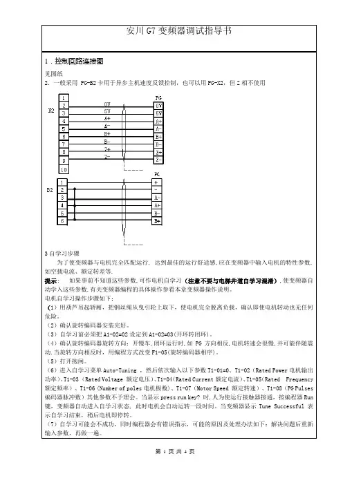 安川G7变频器调试指导书VER10.