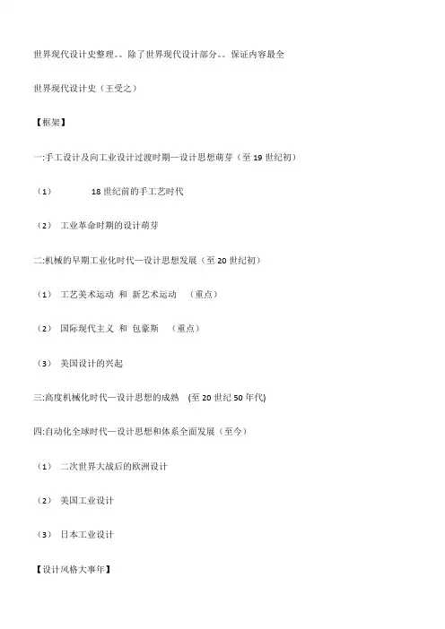世界现代设计史整理