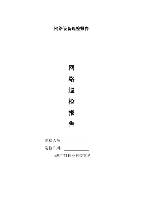 网络设备巡检报告