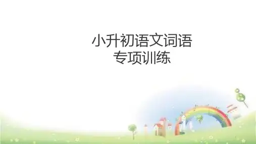 小升初语文总复习课件 - 词语(近义词、多义词等 )全国通用
