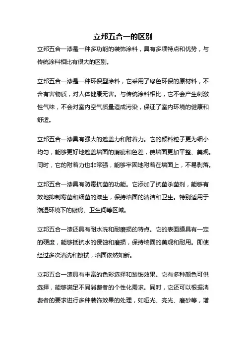 立邦五合一的区别