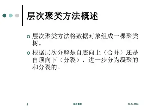 层次聚类算法共35页