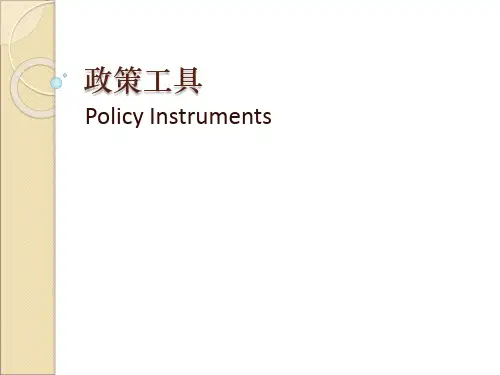 公共政策分析.7 政策工具