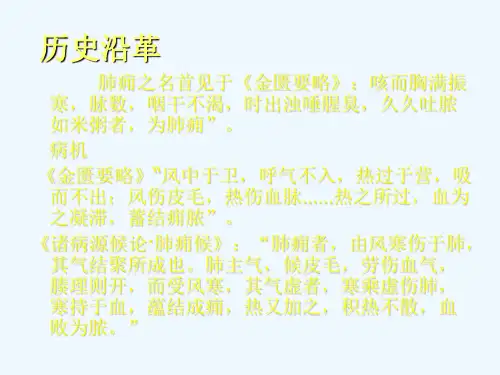 中医内科学肺痈ppt课件