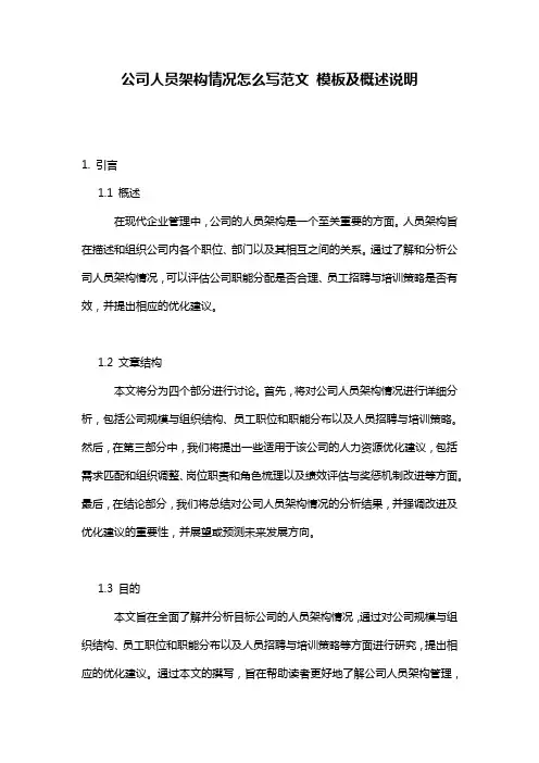 公司人员架构情况怎么写范文_模板及概述说明