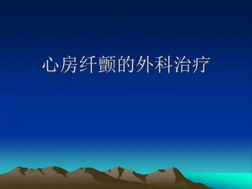 心房纤颤的外科治疗精品PPT课件