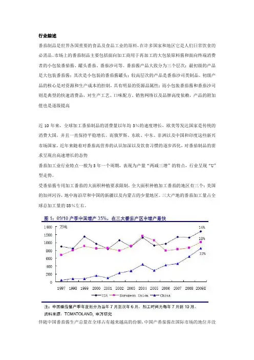 番茄酱行业研究