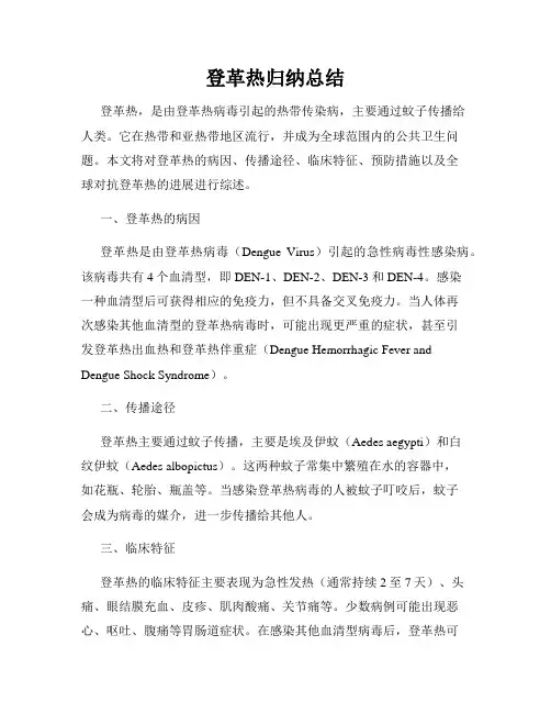 登革热归纳总结