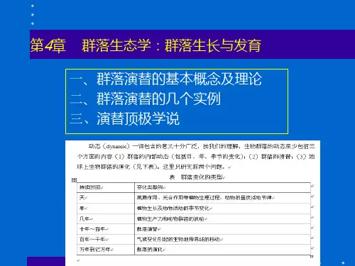 大学课程生态学—群落生态学2课件