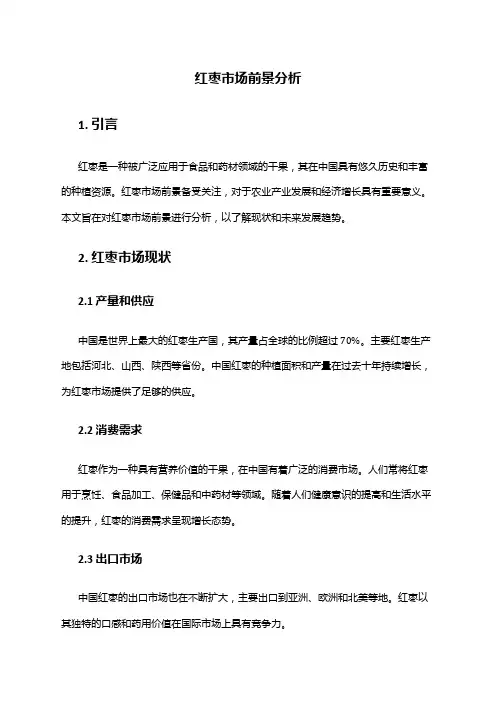 2024年红枣市场前景分析