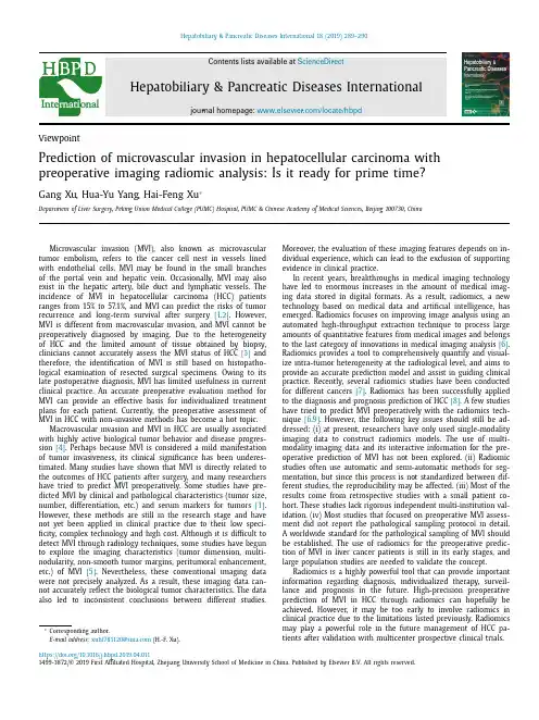 Prediction of microvascular invasion in hepatocellular carcinoma with preoperative imaging