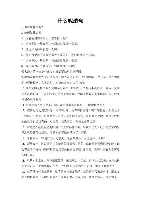 什么呢造句