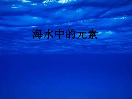 化学课件《海水中的元素》优秀ppt 人教课标版