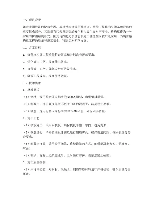 格构梁专项方案