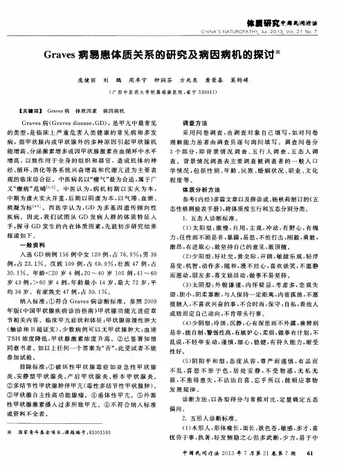 Graves病易患体质关系的研究及病因病机的探讨
