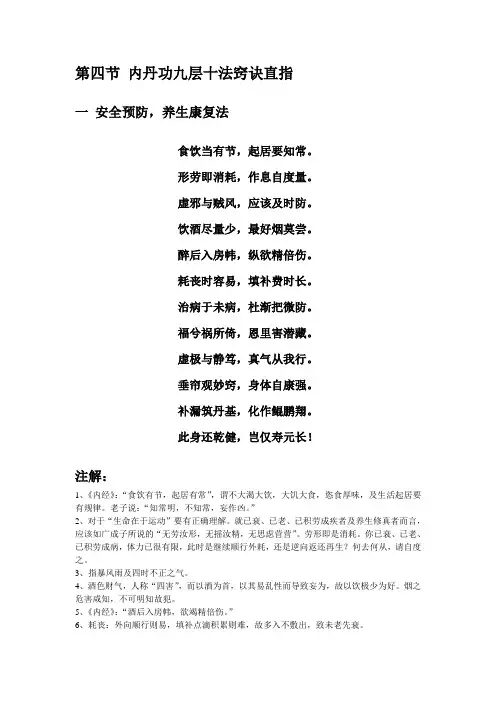 内丹功九层十法窍诀直指