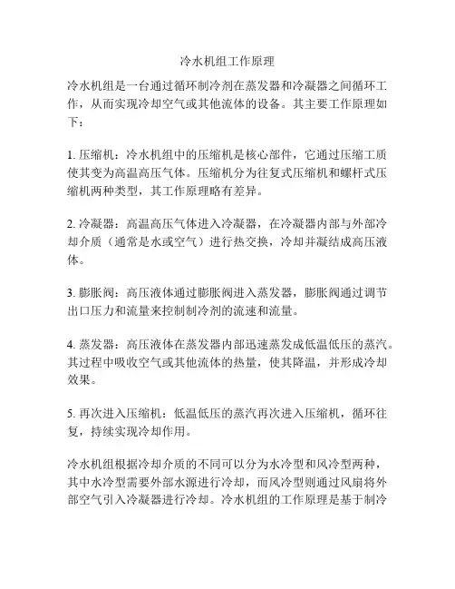 冷水机组工作原理