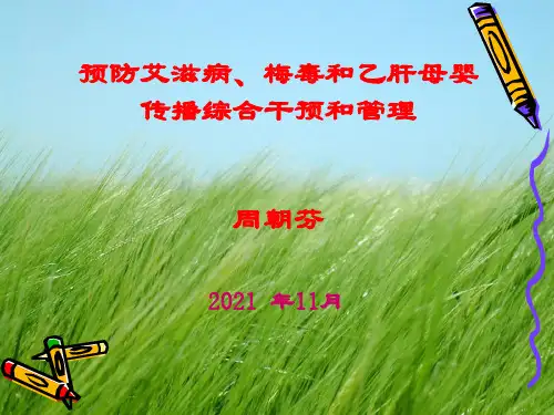 艾滋病或梅毒治疗和管理(改)幻灯片PPT