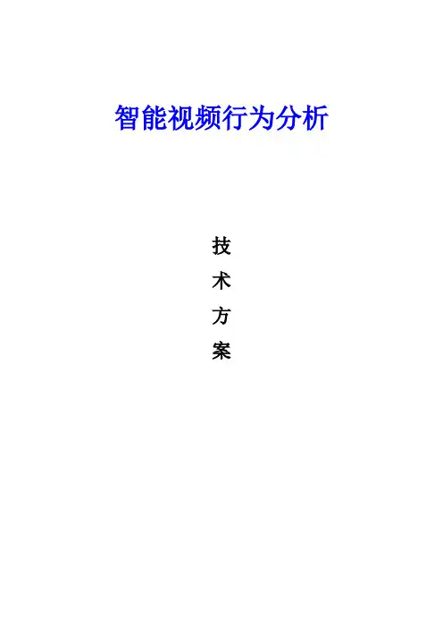 基于视频的智能行为分析