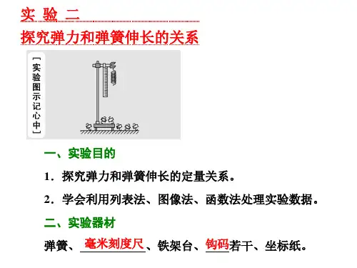 实 验 二  探究弹力和弹簧伸长的关系
