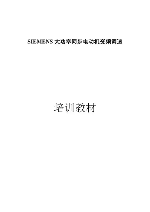 西门子大功率变频调速同步电动机培训教材