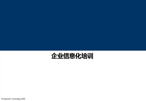 企业信息化培训课件与案例分析
