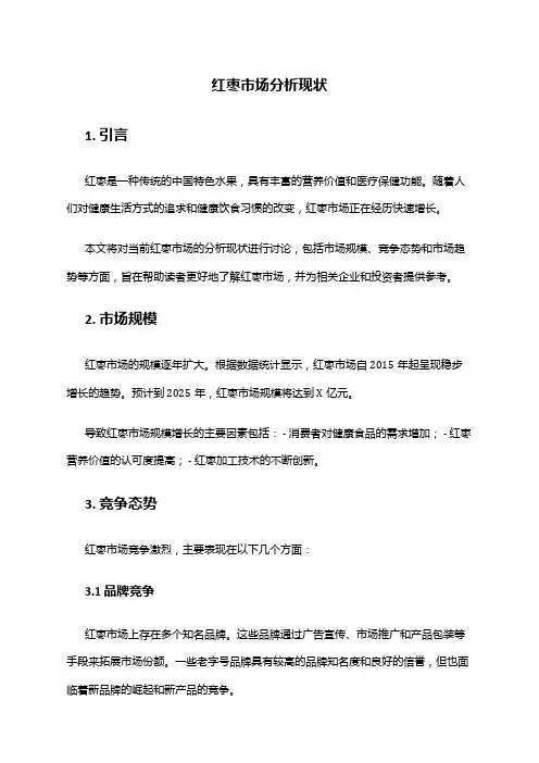 2024年红枣市场分析现状