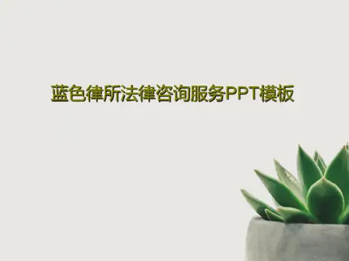 蓝色律所法律咨询服务PPT模板共19页