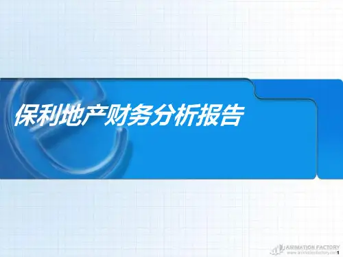 保利地产财务分析报告PPT课件