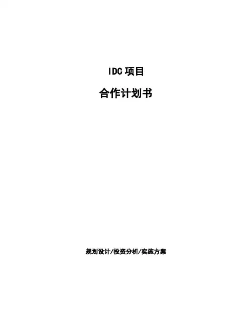 IDC项目合作计划书