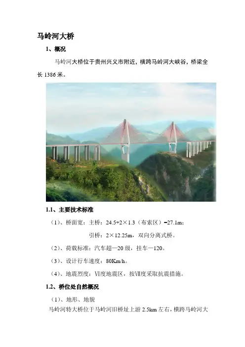 贵州马岭河大桥资料