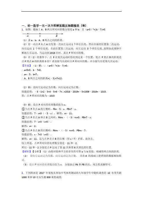 苏科版七年级数学上册 一元一次方程(提升篇)(Word版 含解析)