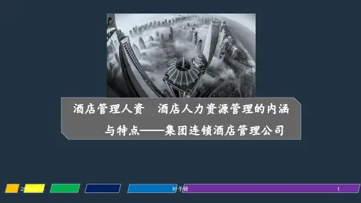 酒店管理人资  酒店人力资源管理的内涵与特点——集团连锁酒店管理公司2032(叶予舜)
